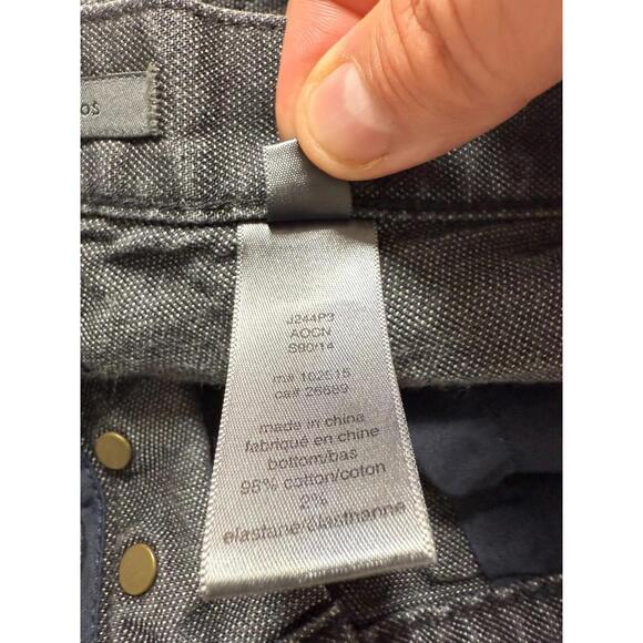 John Varvatos Woodward Jeans Shiny Black Skull Rivet Button Fly Size 34x33 - Picture 6 of 8